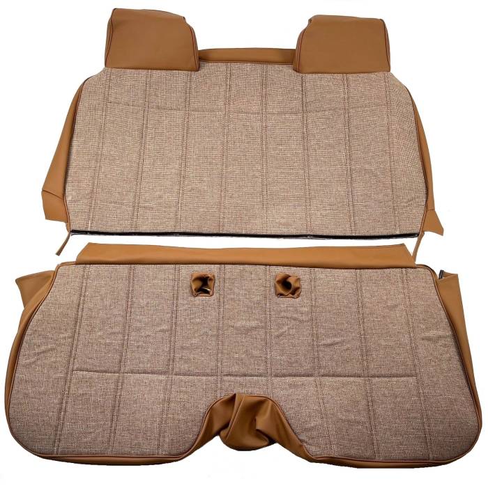 Toyota Pickup Bench Seat Upholstery - 43V Boxing with 44T Tannette Tweed Face