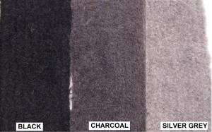 Cut Pile Carpet colors Black, Charcoal, Silver grey