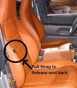 pull strap opening position