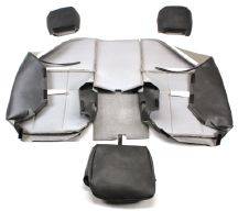 59260 All Vinyl Backrest upholstery with separate headrests and center folding Armrest