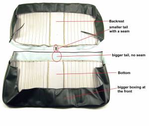 66046D "D" Designer Style Upholstery back side showing details