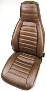 Dk Brown225 upholstery installed on one seat