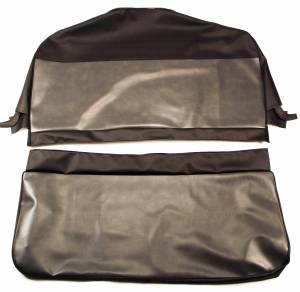 Vintage 2-Tone Stock Style upholstery example - Black & Charcoal Vinyl