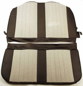 "DD" Style Tan Tweed Face Inserts with Dk Brown Vinyl