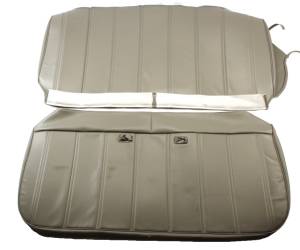 IN STOCK HOT DEAL! FORD PICKUP 1973-1979 BENCH SEAT UPHOLSTERY KIT: OPEN BACK CHANNEL DESIGN, ALL VINYL * Lt Grey